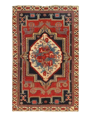 Pasargad Rust Persian Antique Bakhtiari Rug- 4' X 6'4''