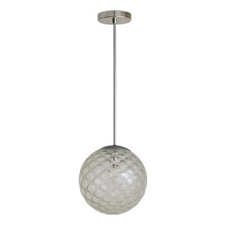 Italian Murano Satin Glass Pendant Light Attributed to Carlo Scarpa, 1935 For Sale