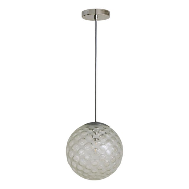 Italian Murano Satin Glass Pendant Light Attributed to Carlo Scarpa, 1935 For Sale