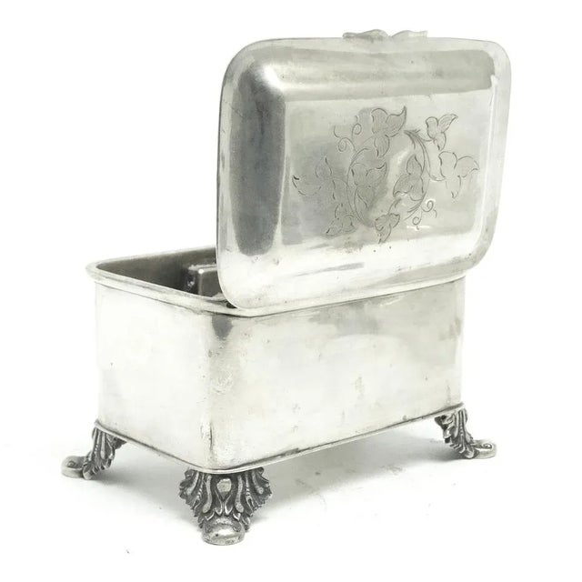 Silver Biedermeier Sugar Bowl, Great Britain, 1890s For Sale - Image 8 of 9