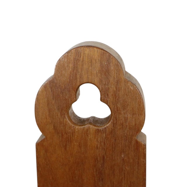Mid-Century Modern Spanish Brutalist Tripod Chair in Oak For Sale - Image 13 of 14