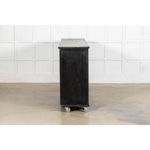 Large 19th Century English Ebonised Mahogany Dresser Base, 1890s For Sale - Image 9 of 18