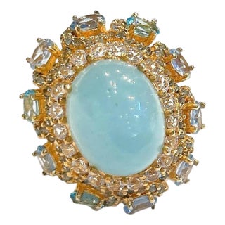 Bochic "Capri" Ametyist & Fancy Multi Color Sapphires Necklace Set in 18K & Silv For Sale