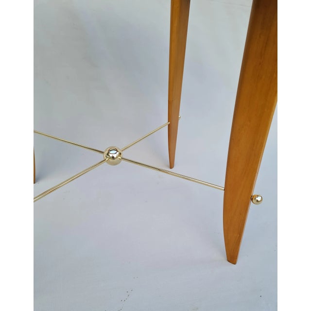 Coffee Table in Cherry and Bronze For Sale - Image 6 of 11