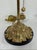 Mid 20th Century Antique Brass Acanthus Leaf Buffet Table Lamps Brass Pull Chains Black Marble Bases - a Pair For Sale - Image 5 of 12