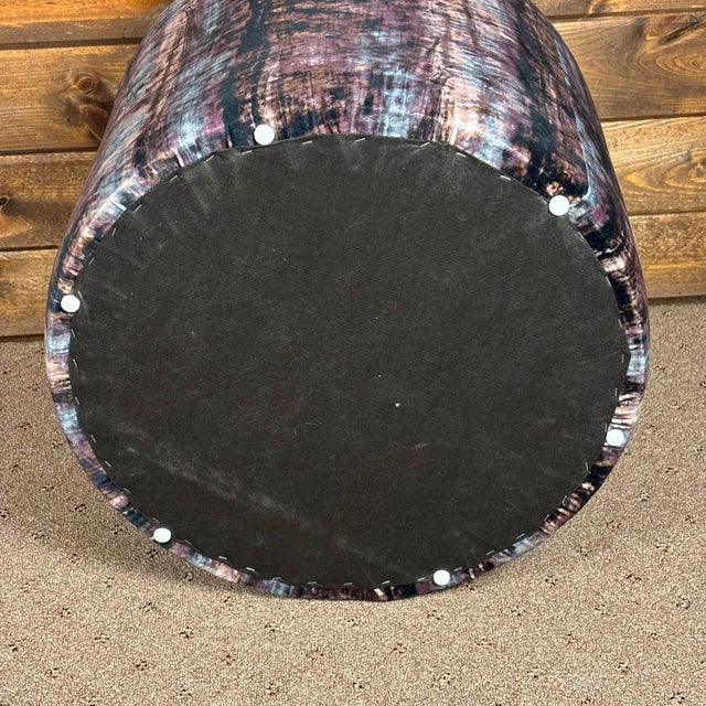 Elevate your living room, bedroom, or entryway with this handcrafted, brand-new round ottoman. Proudly made in the USA, it...