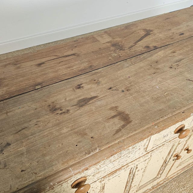 Antique English Painted Pine Sideboard | Circa 1870 For Sale - Image 14 of 16