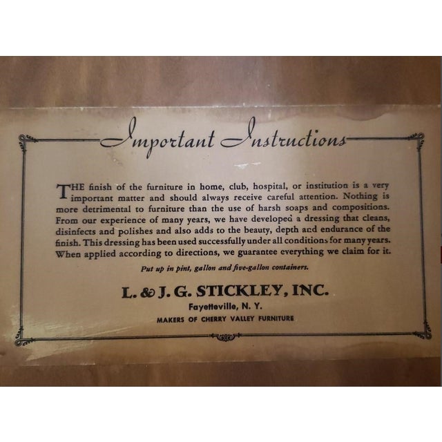 Traditional Vintage L. & J. G. Stickley Brown Double Dresser Georgian Cherry Wood For Sale - Image 3 of 5
