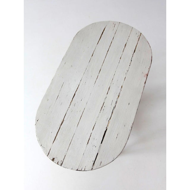 Antique White Wicker Sunroom Table For Sale - Image 10 of 15