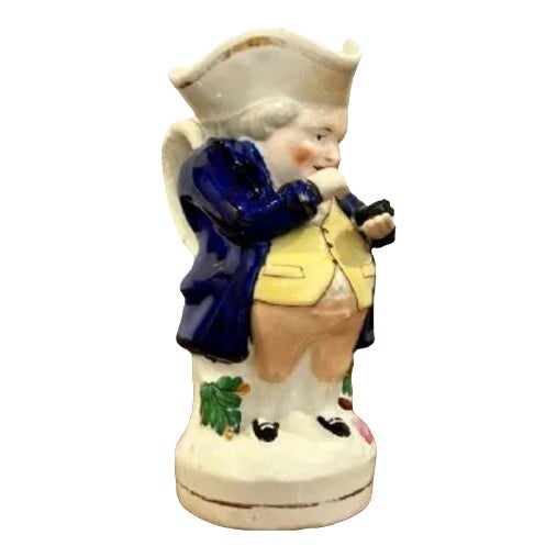Victorian Staffordshire Toby Jug of Mr Snuff, 1860s For Sale