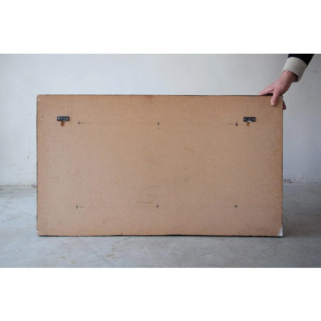 Wall Mounted Blue Flower Ceramic Tile, 1970 For Sale - Image 6 of 7