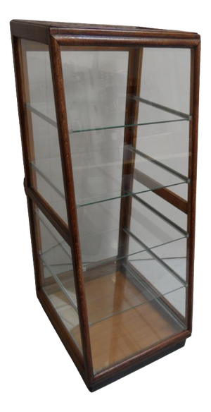 Antique Bakery Display Cabinet in Oak, 1890s