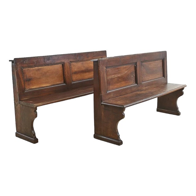 Set of Wooden Benches, 19th Century For Sale