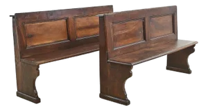 Set of Wooden Benches, 19th Century