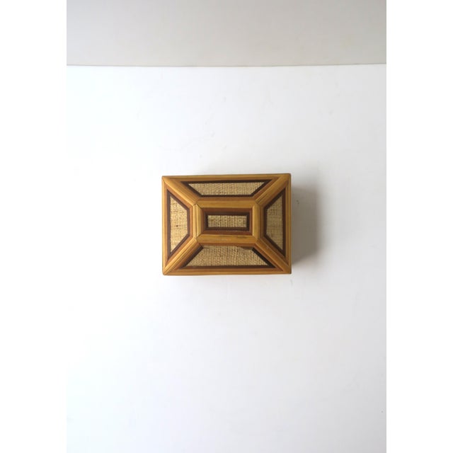 Wicker Linen Jewelry Box For Sale In New York - Image 6 of 12