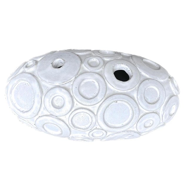 Jonathan Adler Jonathan Adler Signed Couture Circles Bespoke Oval Form Vase For Sale - Image 4 of 9