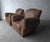 Restoration Hardware French Style Patinated Leather Lounge Chairs by Restoration Hardware For Sale - Image 4 of 15