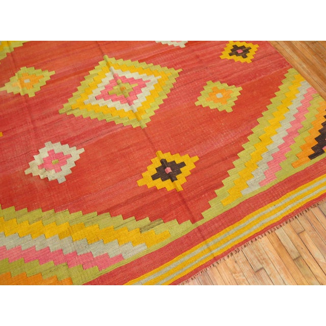 1960s Square Kilim - 8'10" x 8'11" For Sale In New York - Image 6 of 8