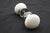 White Antique Milk Glass Chrome Passage Door Knob Set For Sale - Image 8 of 8
