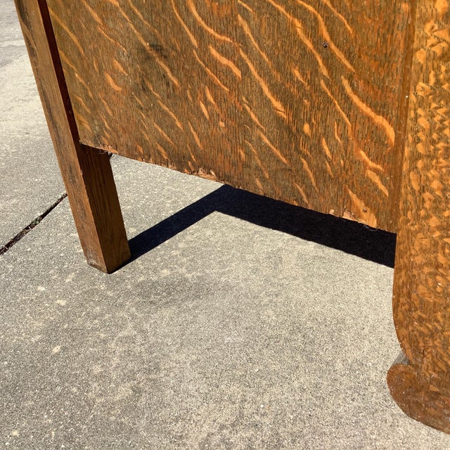 Arts & Crafts Antique Tiger Oak Dresser For Sale - Image 3 of 13