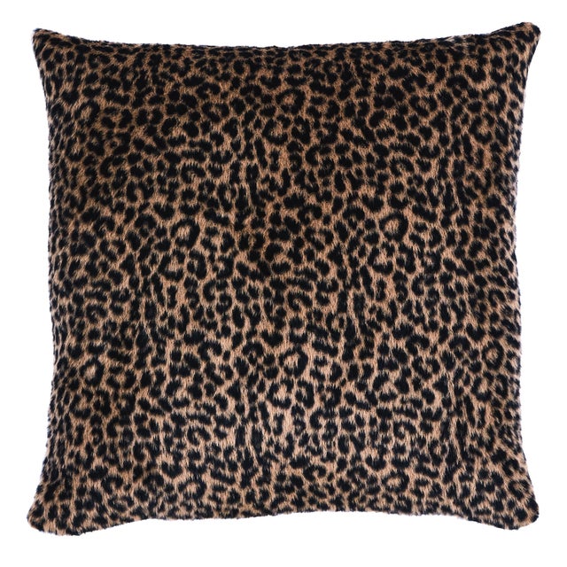 Schumacher Lilya Leopard Pillow in Natural For Sale In Charlotte - Image 6 of 6