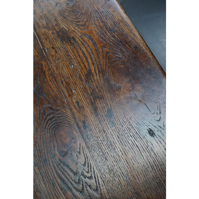 Wood French Oak Farmhouse Dining Table, 19th Century For Sale - Image 7 of 18