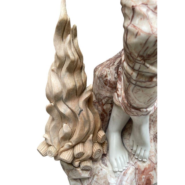 Late 20th Century Italian Life-Size Marble Sculpture of a Dancing Girl. For Sale - Image 9 of 13