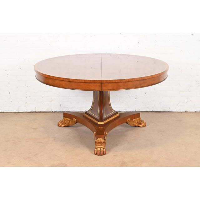 Baker Furniture Regency Paw Foot Pedestal Dining Table or Center Table For Sale - Image 12 of 12