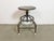Industrial iron four-legged height adjustable medical stool made in former Czechoslovakia during the 1960s. Min.- Max....