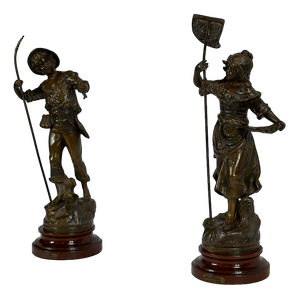 G.Maxim, Le Pêcheur et la Pêcheuse, Early 1900s, Regula, Set of 2