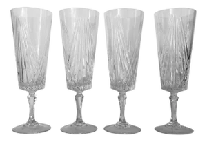 Clear Champagne Glasses - Set of 4