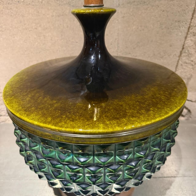 Mid-Century Modern Ceramic Table Lamp Sculptural Ceramic Base For Sale In San Diego - Image 6 of 11