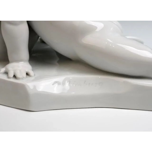 1920s Large Art Deco Figure Group Young Love by J. Limburg Rosenthal, Germany, 1920s For Sale - Image 5 of 7