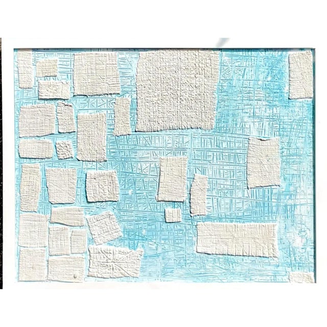 Vintage Contemporary Original Abstract Mixed Media Painting “White Matter #1” Signed Smith For Sale - Image 10 of 12