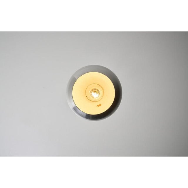 Brushed Aluminum Model 7394 Pendant Lamp from Gebrüder Cosack, 1970s For Sale - Image 3 of 10