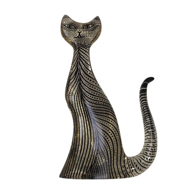 1960s Abraham Palatnik Set of 2 Cats 1960s Lucite Art Clear/Black Made in Brazil For Sale - Image 5 of 12