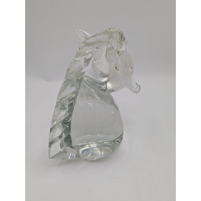 Mid 20th Century Hand-Blown Modern Glass Horse Head For Sale - Image 9 of 12