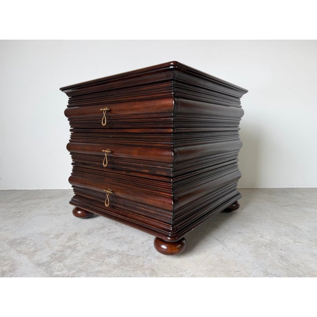 English Tommy Bahama Royal Kahala Black Sands Mahogany Nightstand For Sale - Image 3 of 12