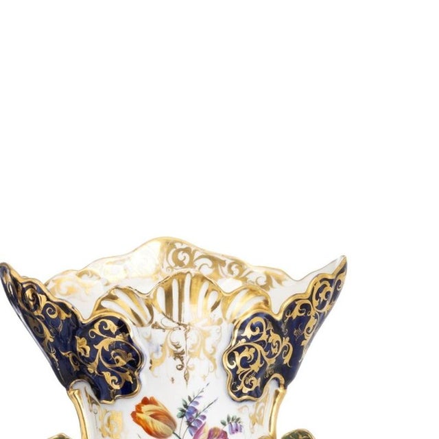 19th Century Vieux Paris Porcelain Altar Vases, Set of 2 For Sale - Image 4 of 6
