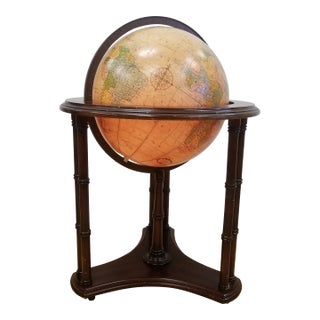 1970's Replogle Heirloom 16″ Illuminated Floor Globe For Sale