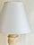 Textile Vintage Italian Carved Alabaster Table Lamp With Linen Shade For Sale - Image 7 of 10