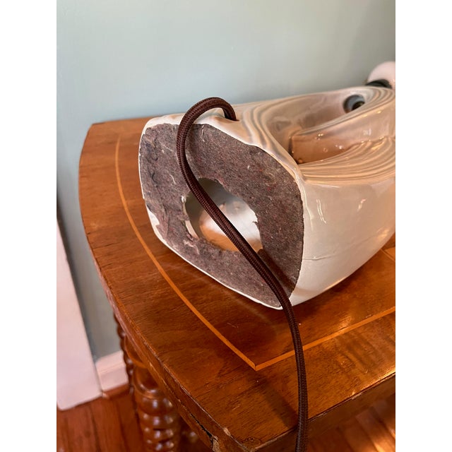 Sky Blue Pair Mid-Century Modern Art-Deco Style Lamps For Sale - Image 8 of 8