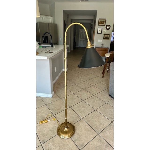 Late 20th Century Frederick CooperSolid Brass Faux Bamboo Floor Lamp For Sale - Image 17 of 17