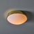 Metal 1960s Glashütte Limburg Brass & Opaline Glass Flush Mount in the Manner of Stilnovo For Sale - Image 7 of 12