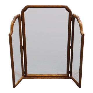 Stickley Furniture Solid Cherry Early American Traditional Style 53" Tri View Mirror 3569 For Sale