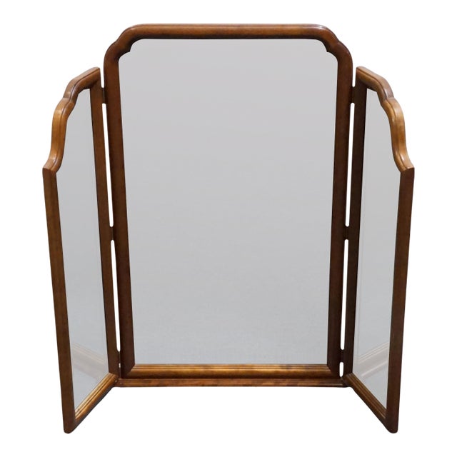 Stickley Furniture Solid Cherry Early American Traditional Style 53" Tri View Mirror 3569 For Sale