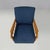 Wood Set of Italian Art Deco Wooden Armchairs in Blue Fabric, 1940s For Sale - Image 7 of 18