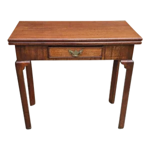 19th Century George III Style Mahogany Fold Top Card Table