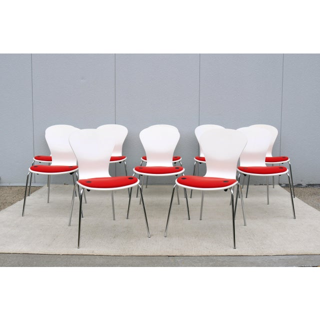 Knoll Modern Ross Lovegrove for Knoll Sprite Stacking Armless Dining Chairs- Set of 10 For Sale - Image 4 of 18
