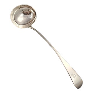 Georgian English Pattern Soup Ladle in Sterling Silver, 1800 For Sale